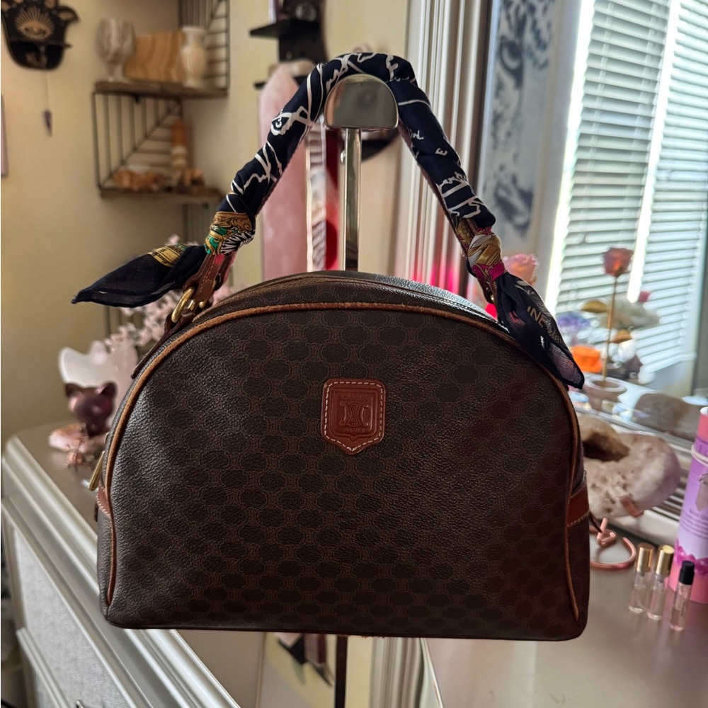 Celine hand bag brown pvc